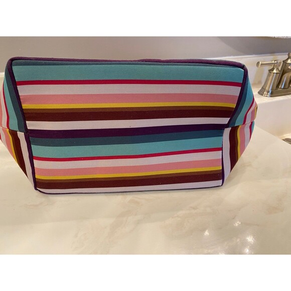 Striped Tote Beach Bag w/tags. Swim Bag Pool Bag  HUGE inside compartment - Picture 10 of 11